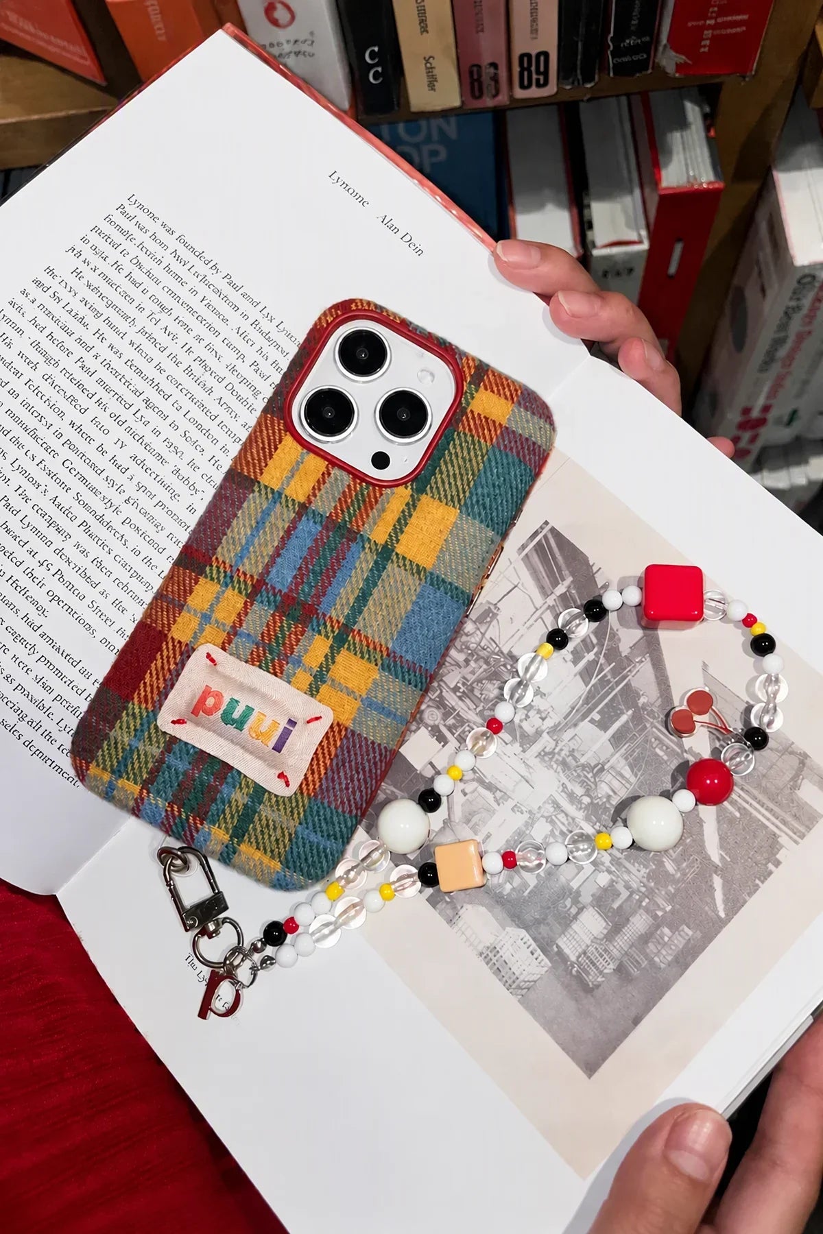 Studio Picnic Red Plaid Fabric Phone Case