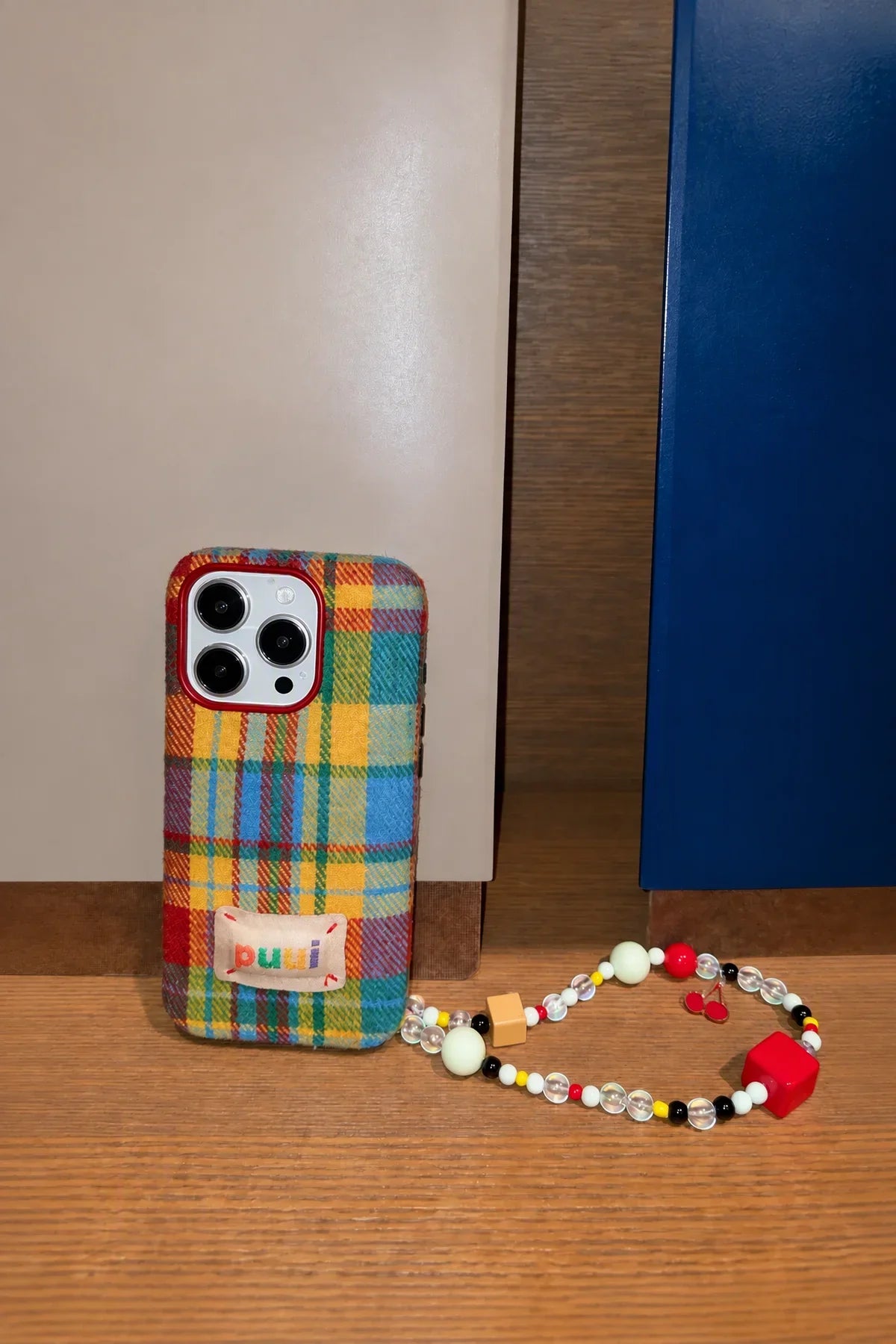 Studio Picnic Red Plaid Fabric Phone Case