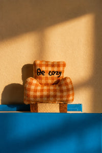Reading Nook Gingham Fabric Plush Bookmark