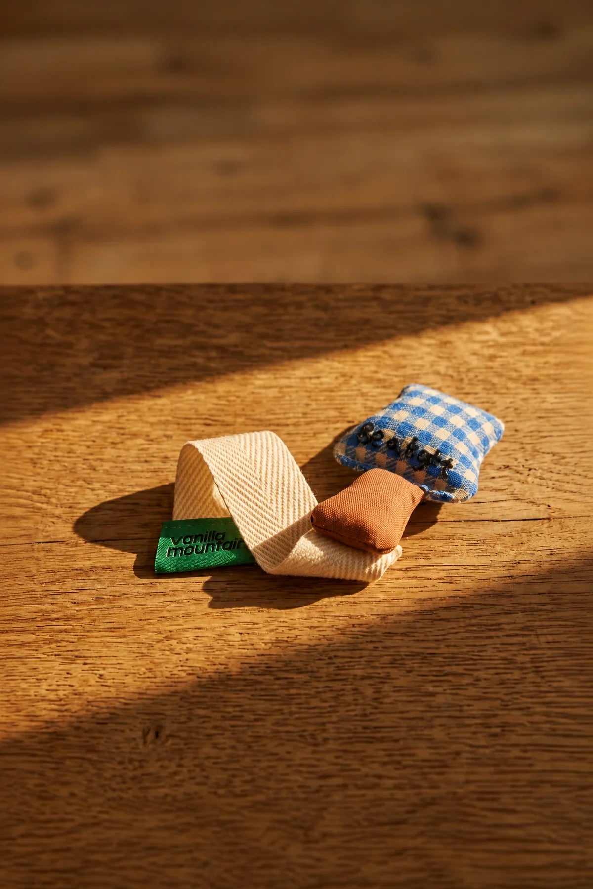 Reading Nook Gingham Fabric Plush Bookmark