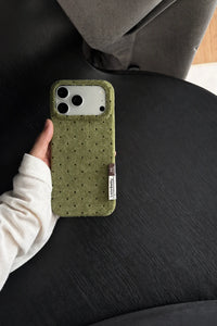 Pillow Talk Dotted Plush Fabric Phone Case