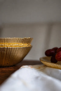 Solar Flare Gold Glass Dinnerware Set