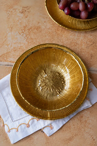 Solar Flare Gold Glass Dinnerware Set