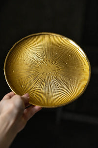 Solar Flare Gold Glass Dinnerware Set