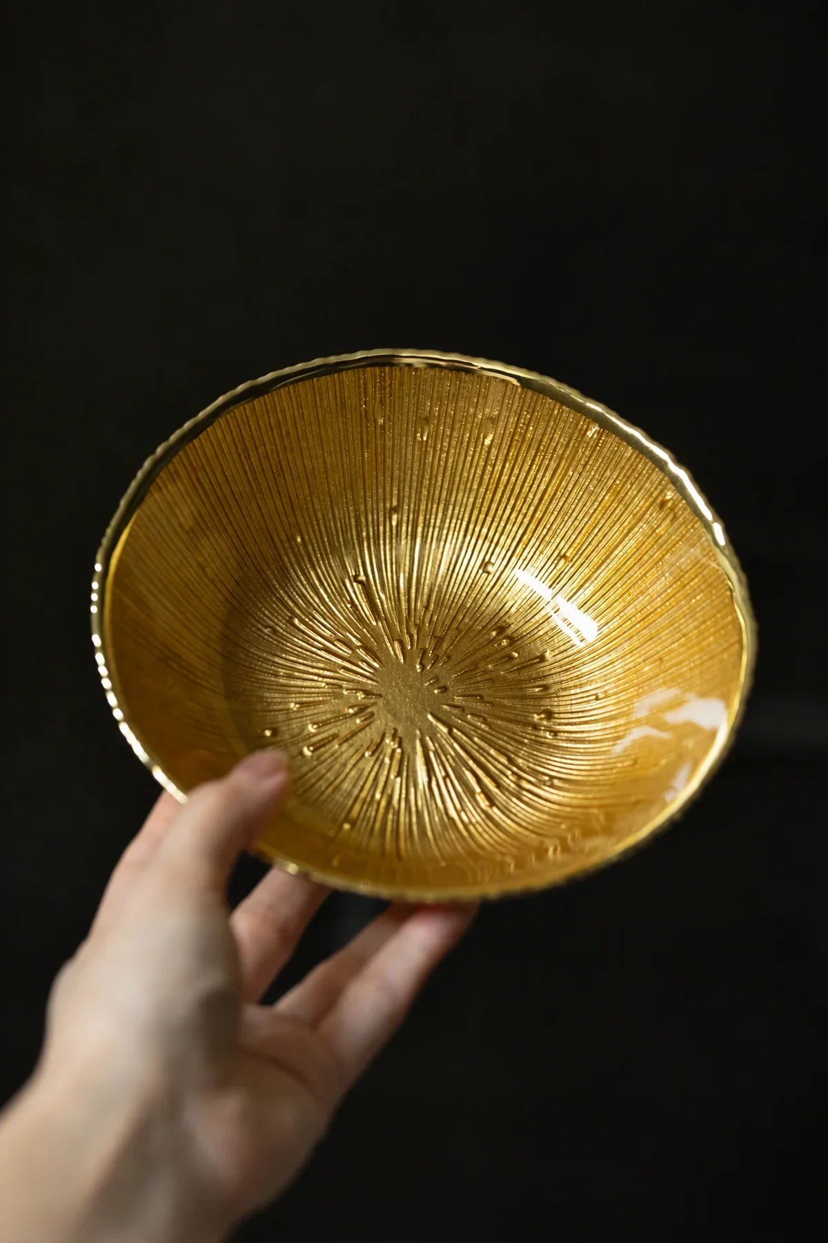 Solar Flare Gold Glass Dinnerware Set