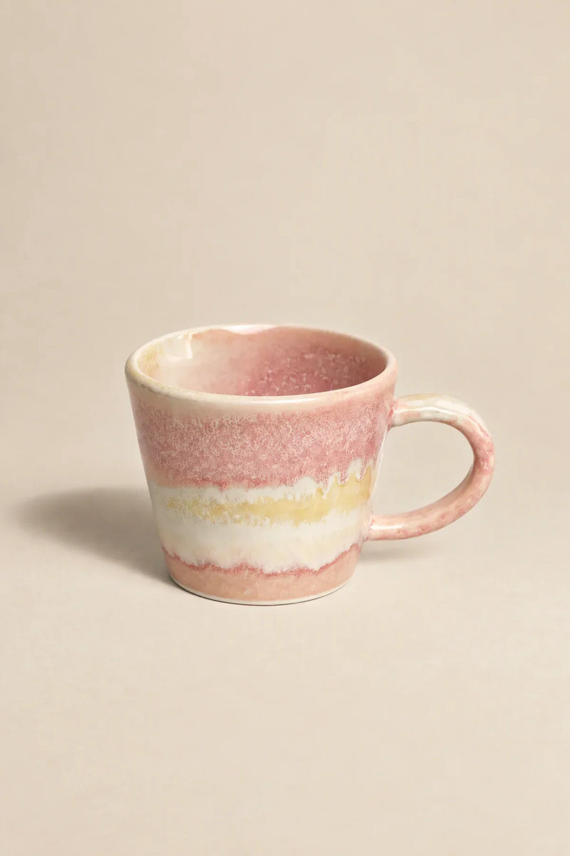 Sunrise Melt Blush-Yellow Ceramic Coffee Mug