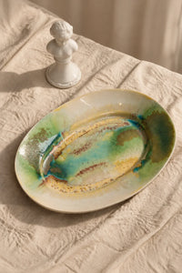 Tide Pool Green-Blue Ceramic Serving Platter