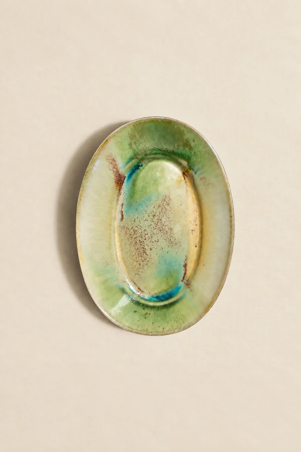 Tide Pool Green-Blue Ceramic Serving Platter