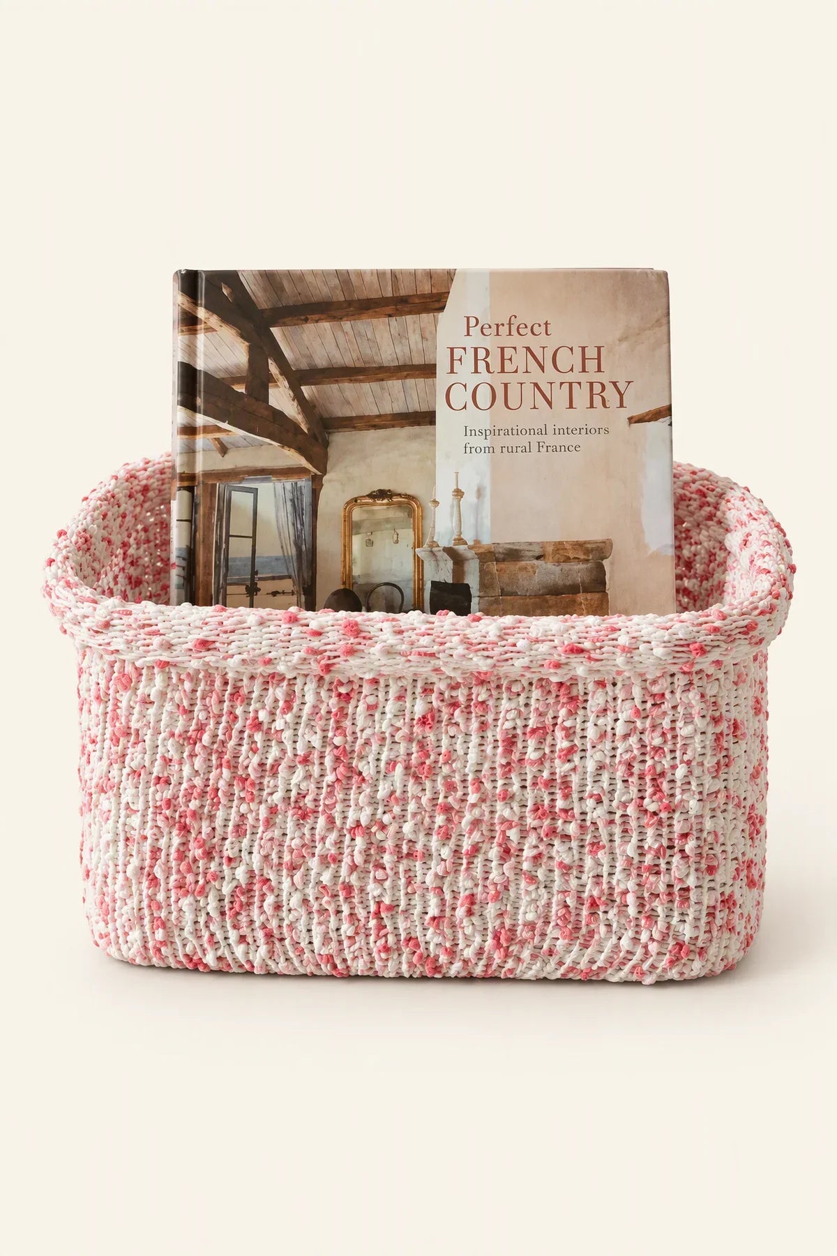 Berry Confetti Pink Knitted Storage Basket