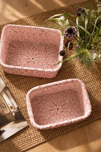 Berry Confetti Pink Knitted Storage Basket