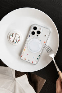 Diamond Dining White Plastic-Look Phone Case