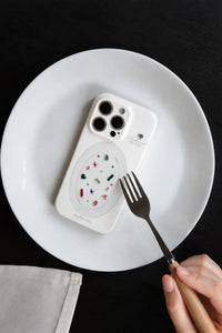 Diamond Dining White Plastic-Look Phone Case