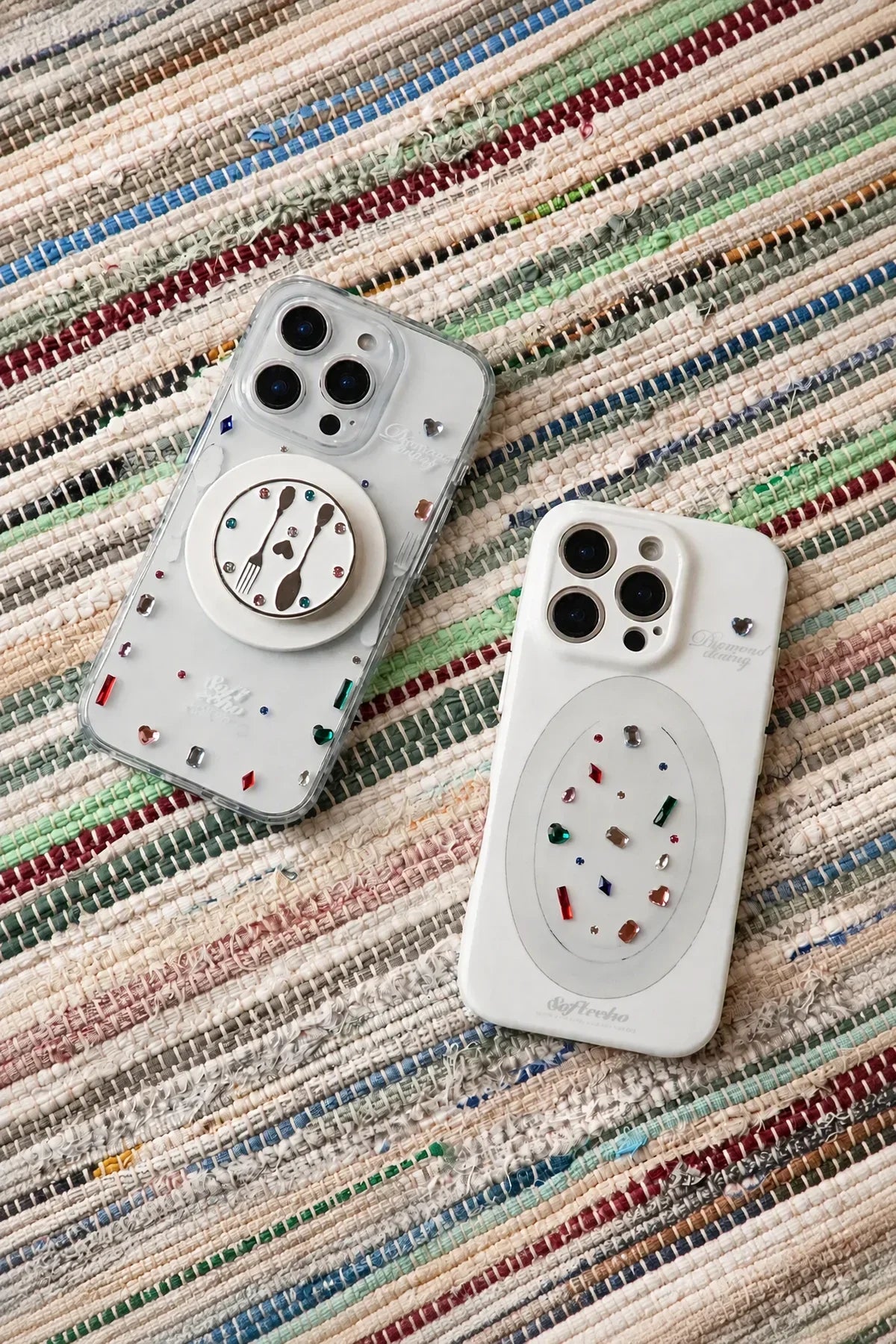 Diamond Dining White Plastic-Look Phone Case