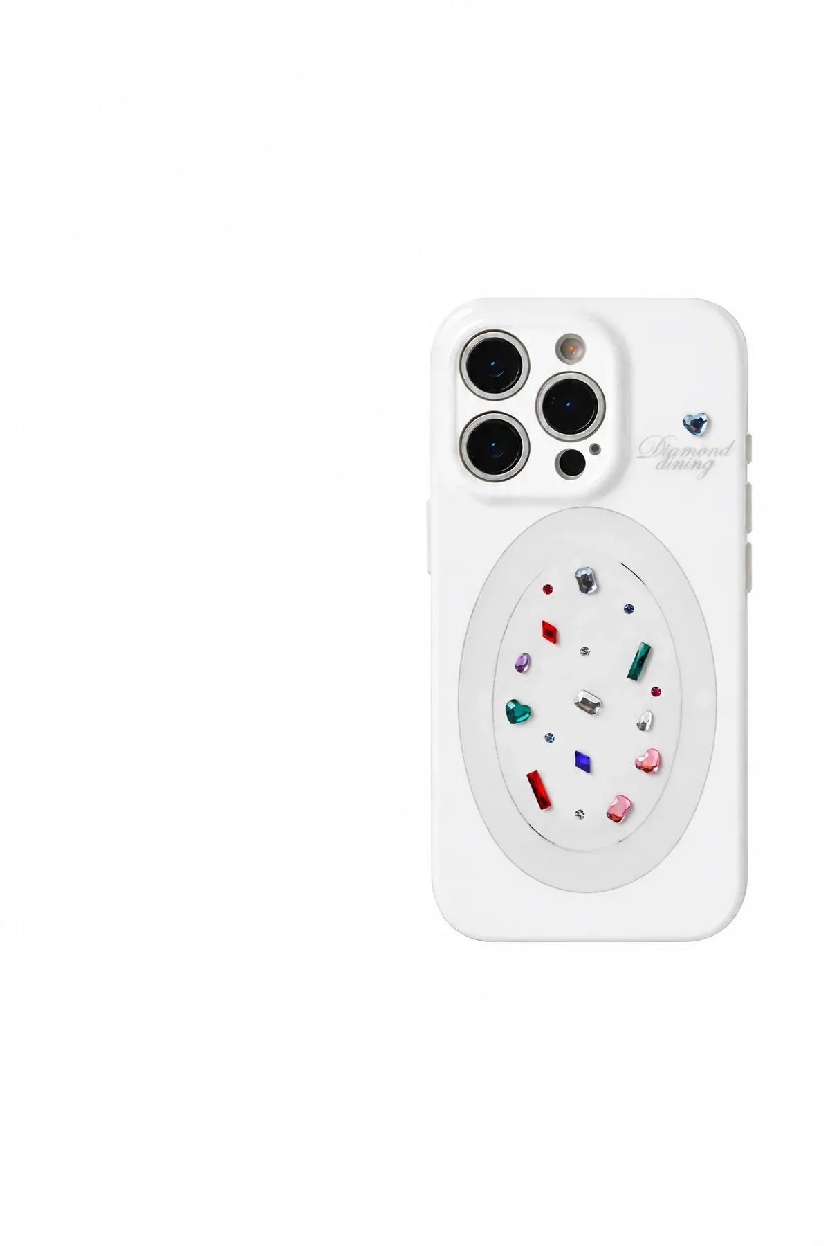Diamond Dining White Plastic-Look Phone Case