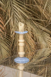 Pastel Totem Marbled Glass Candle Holder