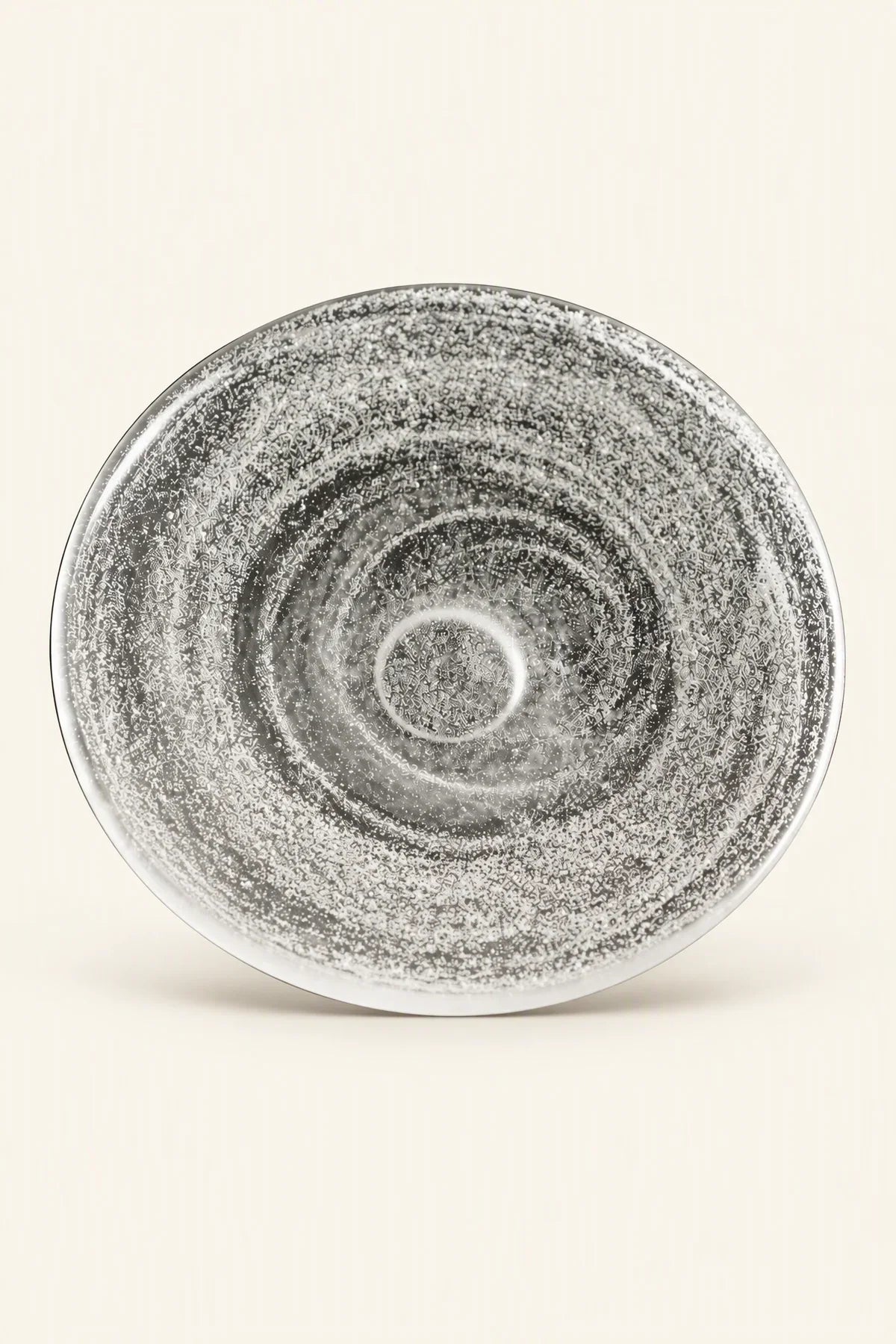 Moonlit Frosted Clear Glass Dessert Plate
