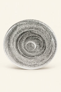 Moonlit Frosted Clear Glass Dessert Plate