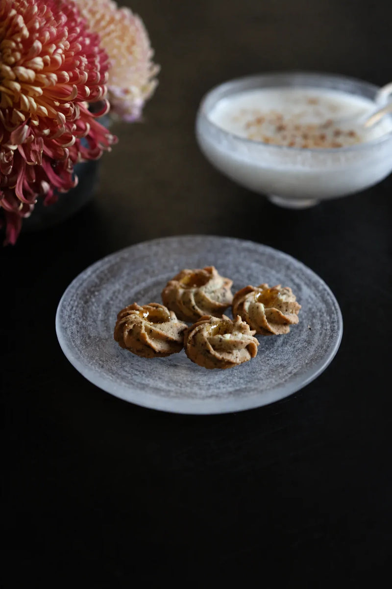 Moonlit Frosted Clear Glass Dessert Plate
