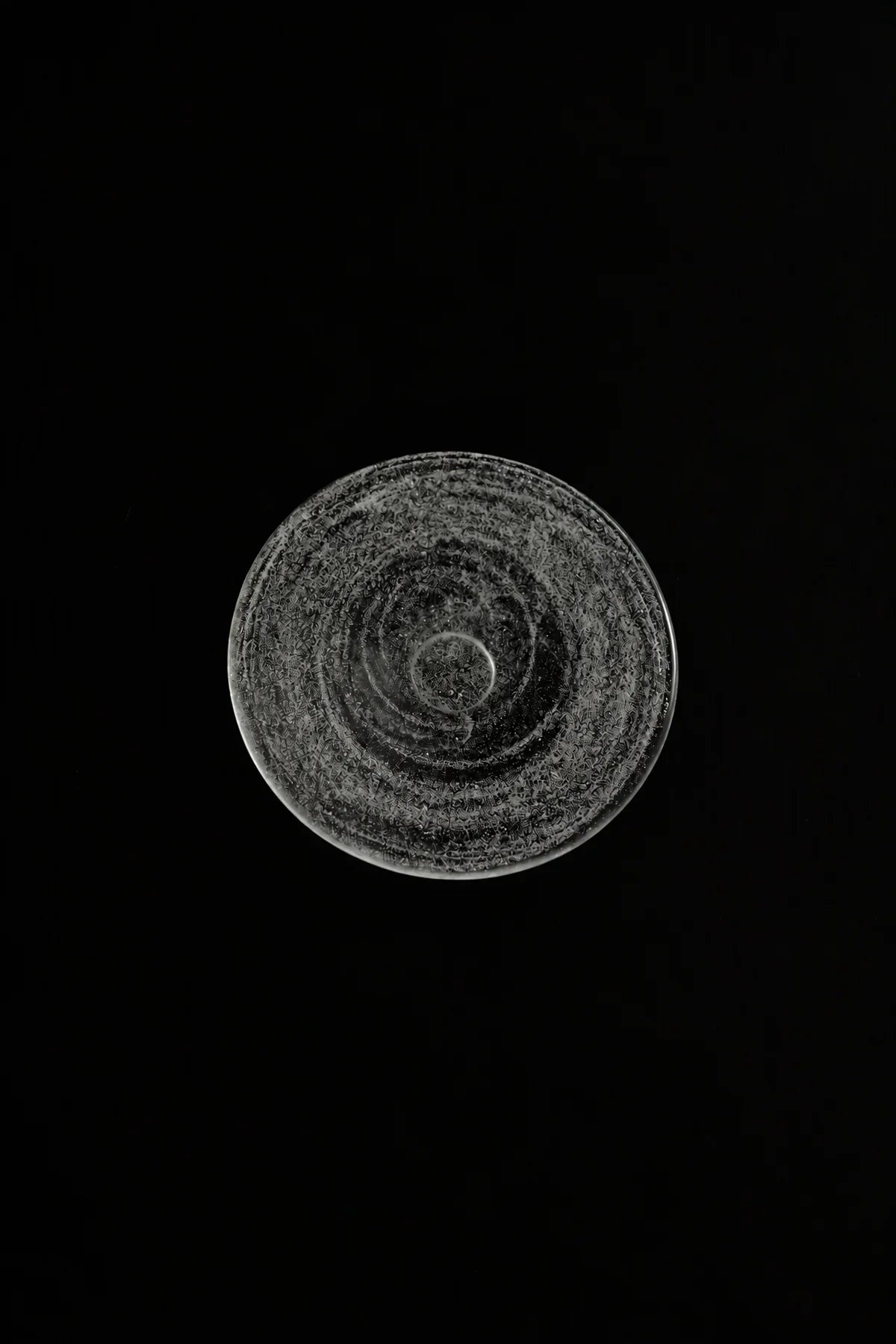 Moonlit Frosted Clear Glass Dessert Plate