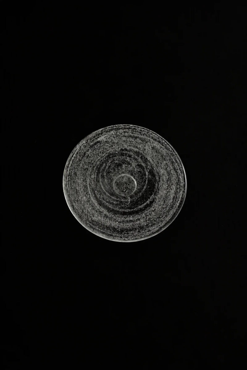 Moonlit Frosted Clear Glass Dessert Plate