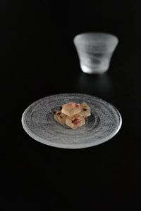 Moonlit Frosted Clear Glass Dessert Plate