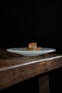 Moonlit Frosted Clear Glass Dessert Plate