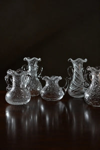 Ribbon Dance White Spiral Glass Flower Vase