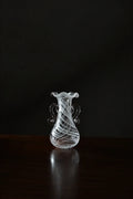 Ribbon Dance White Spiral Glass Flower Vase