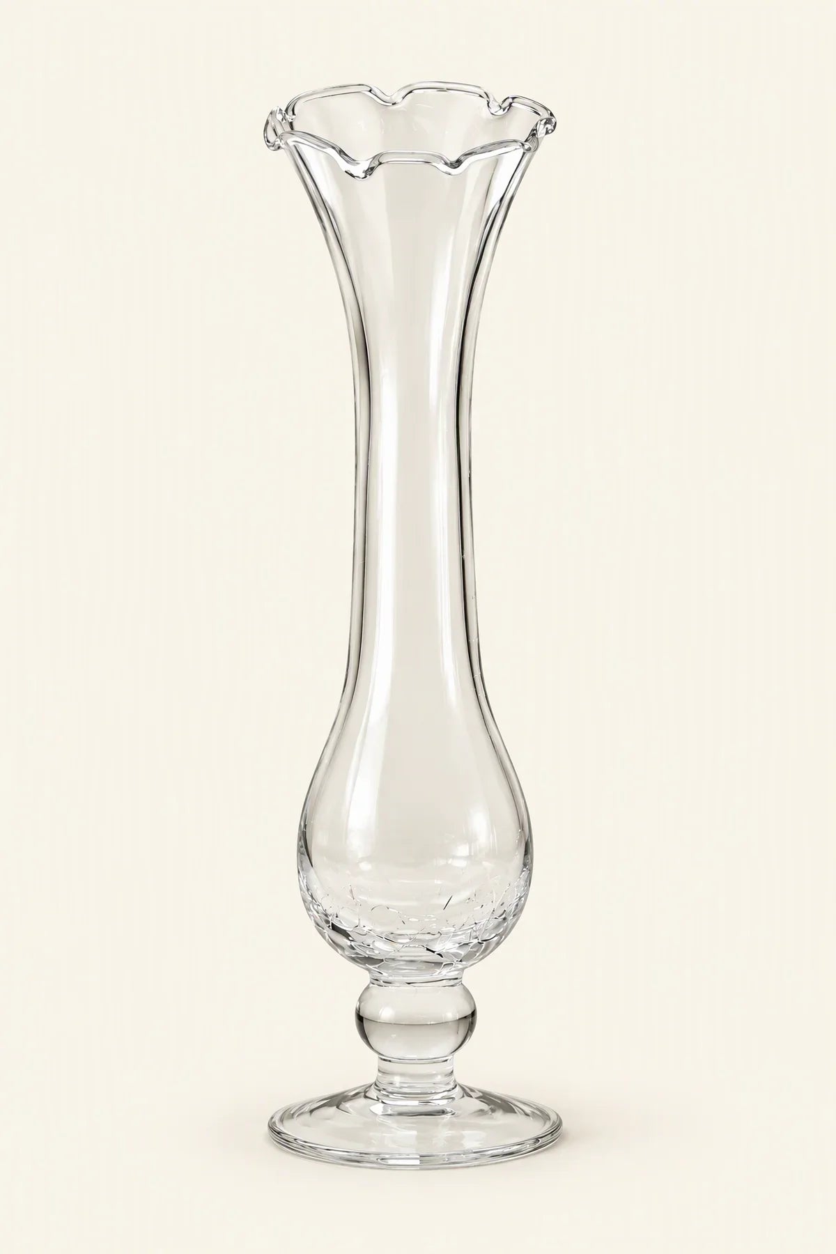 Petal Flare Clear Glass Bud Vase