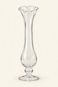 Petal Flare Clear Glass Bud Vase