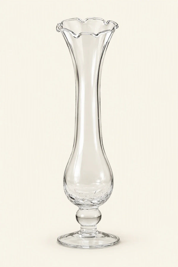Petal Flare Clear Glass Bud Vase