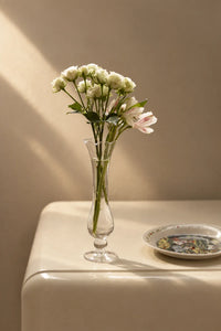Petal Flare Clear Glass Bud Vase