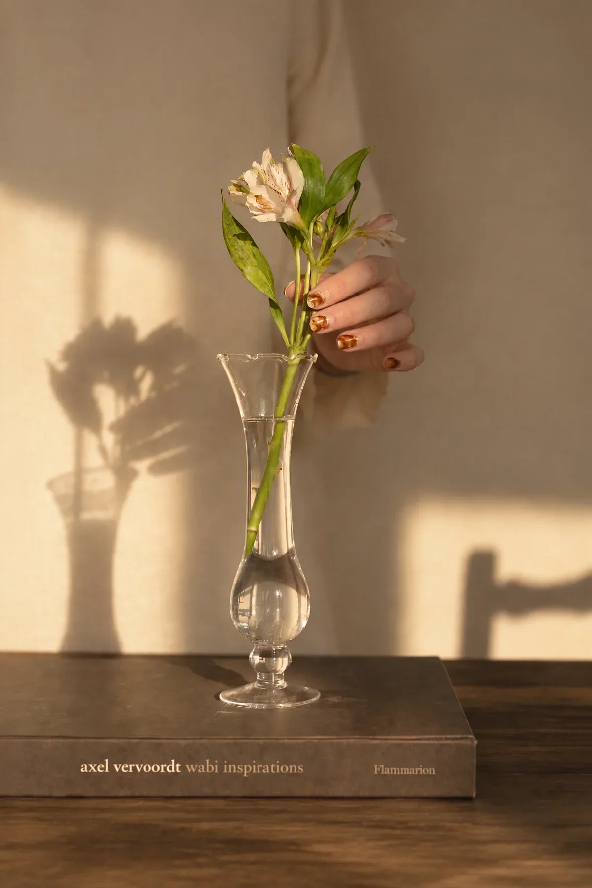 Petal Flare Clear Glass Bud Vase