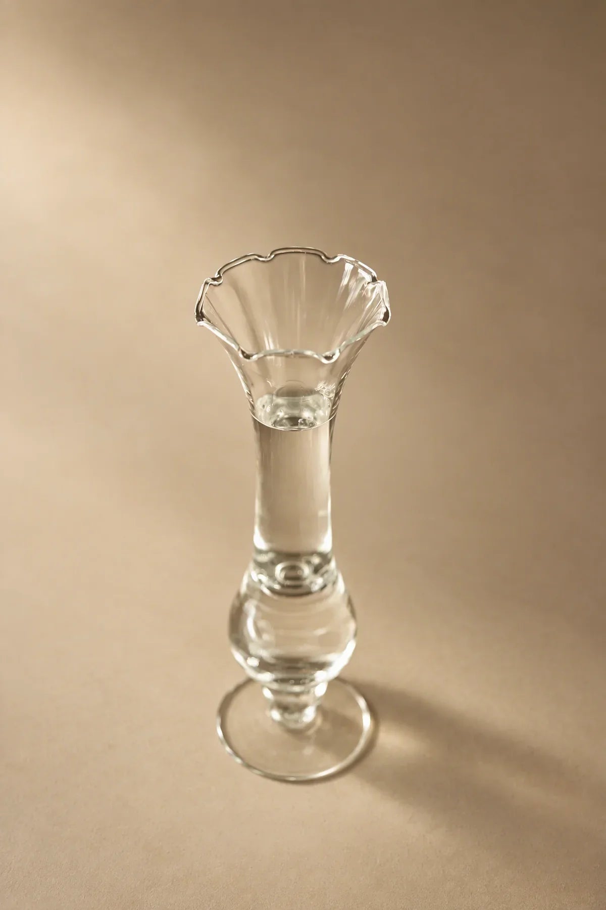 Petal Flare Clear Glass Bud Vase