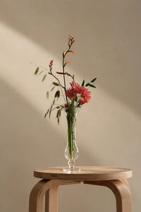Petal Flare Clear Glass Bud Vase