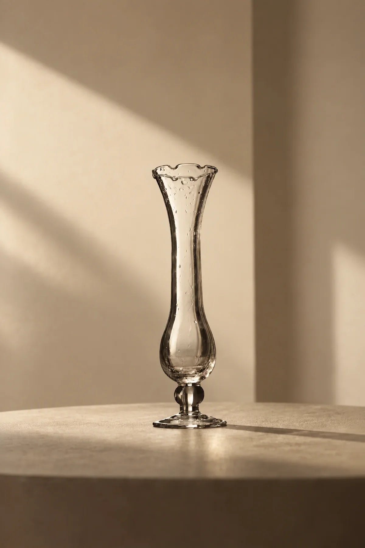 Petal Flare Clear Glass Bud Vase