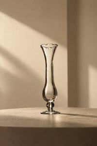 Petal Flare Clear Glass Bud Vase