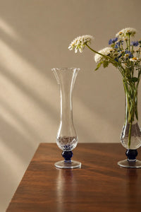 Petal Flare Clear Glass Bud Vase