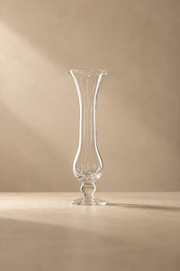 Petal Flare Clear Glass Bud Vase