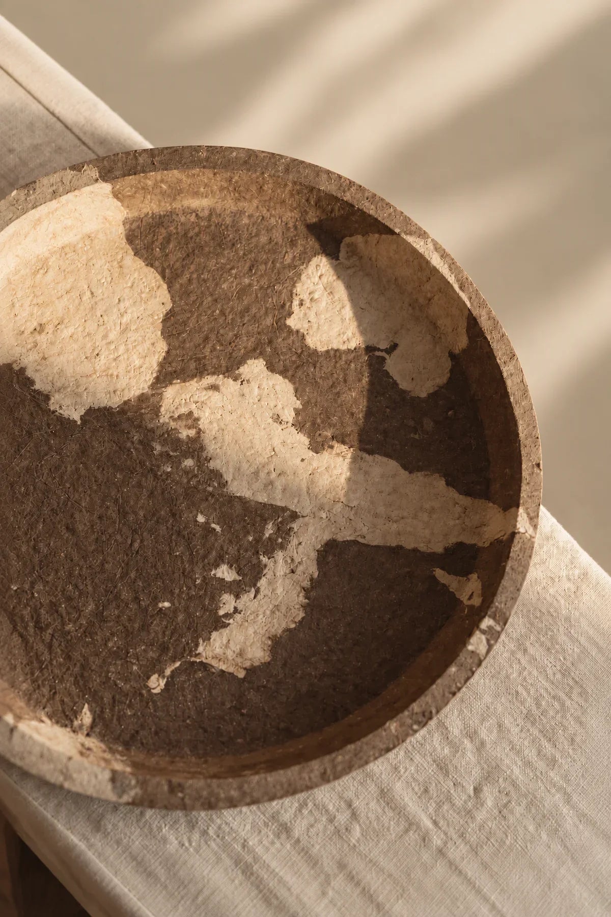 Earth Fragment Mottled Fiber-Look Serving Tray