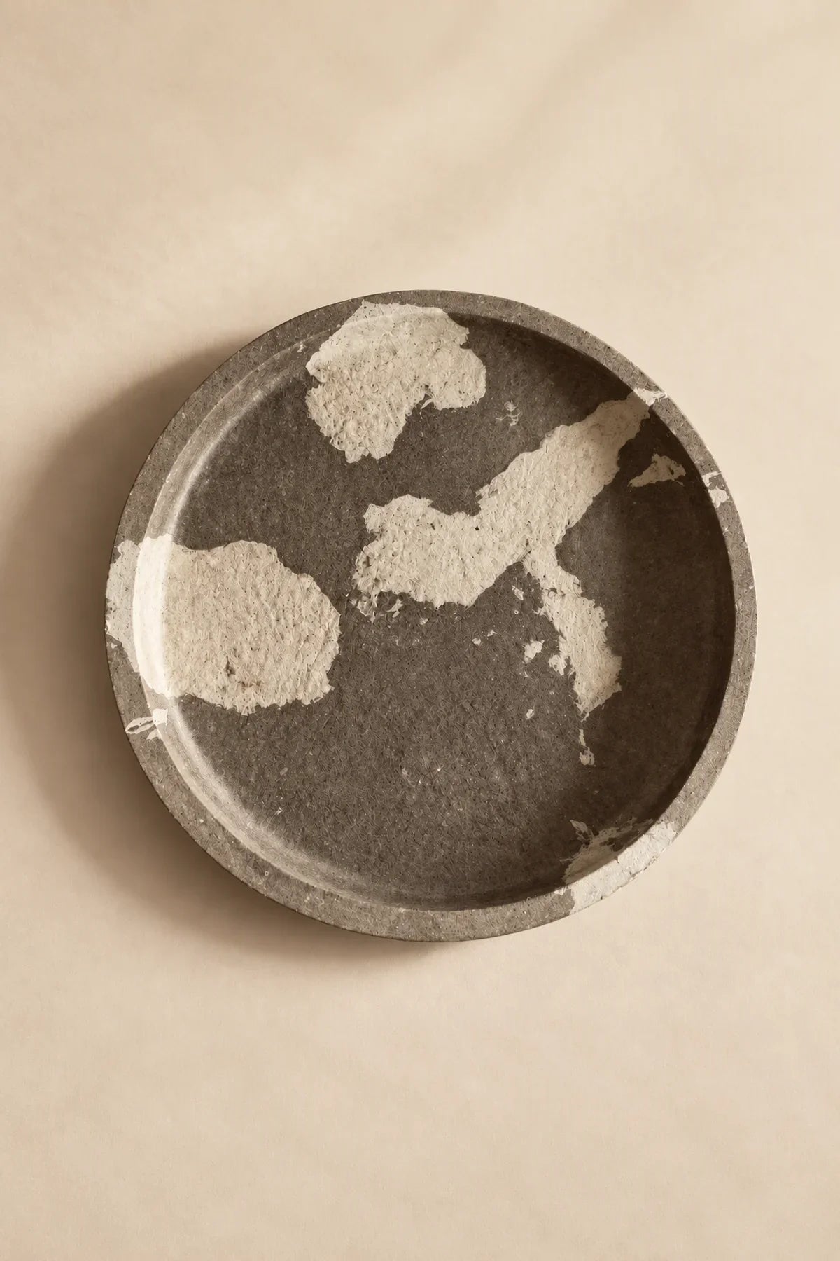 Earth Fragment Mottled Fiber-Look Serving Tray