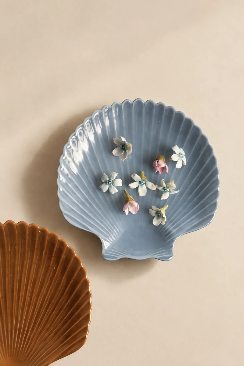 Tide Pool Opalescent White Glass Serving Dish