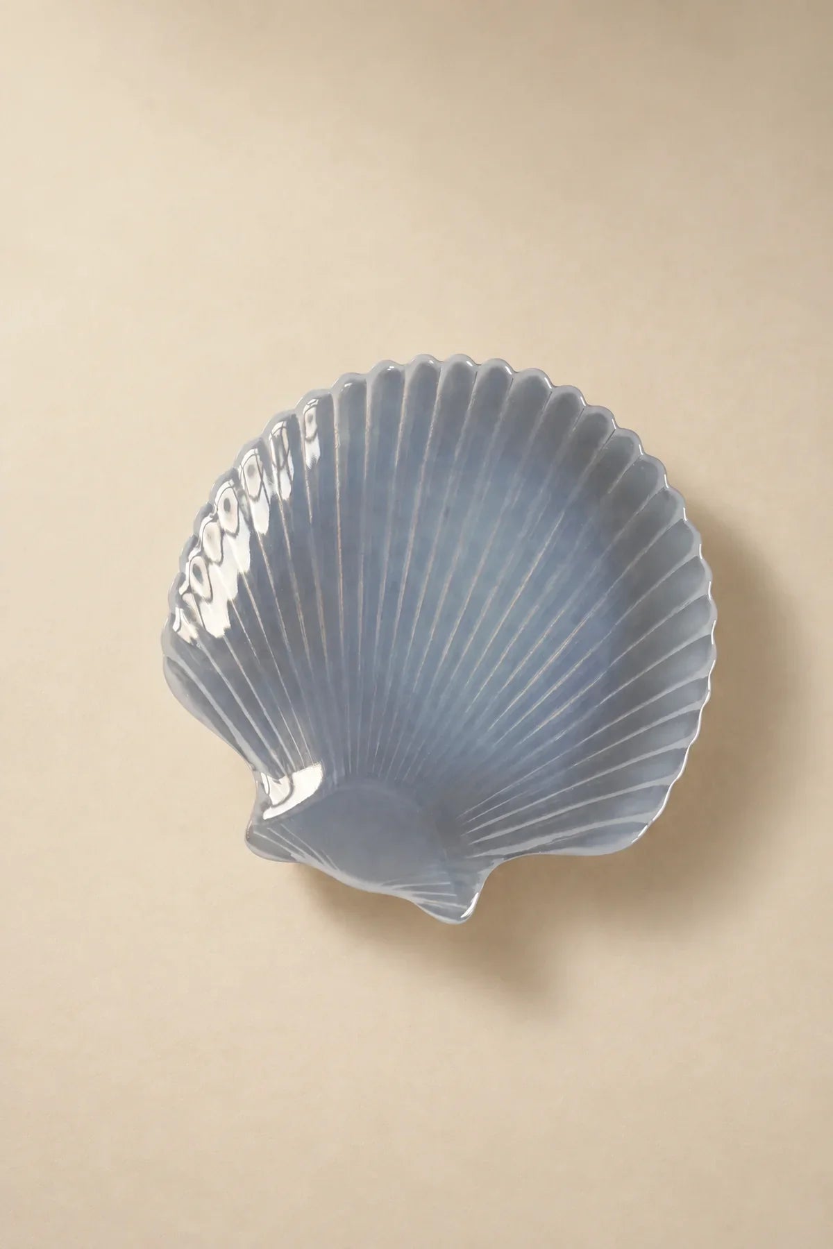 Tide Pool Opalescent White Glass Serving Dish