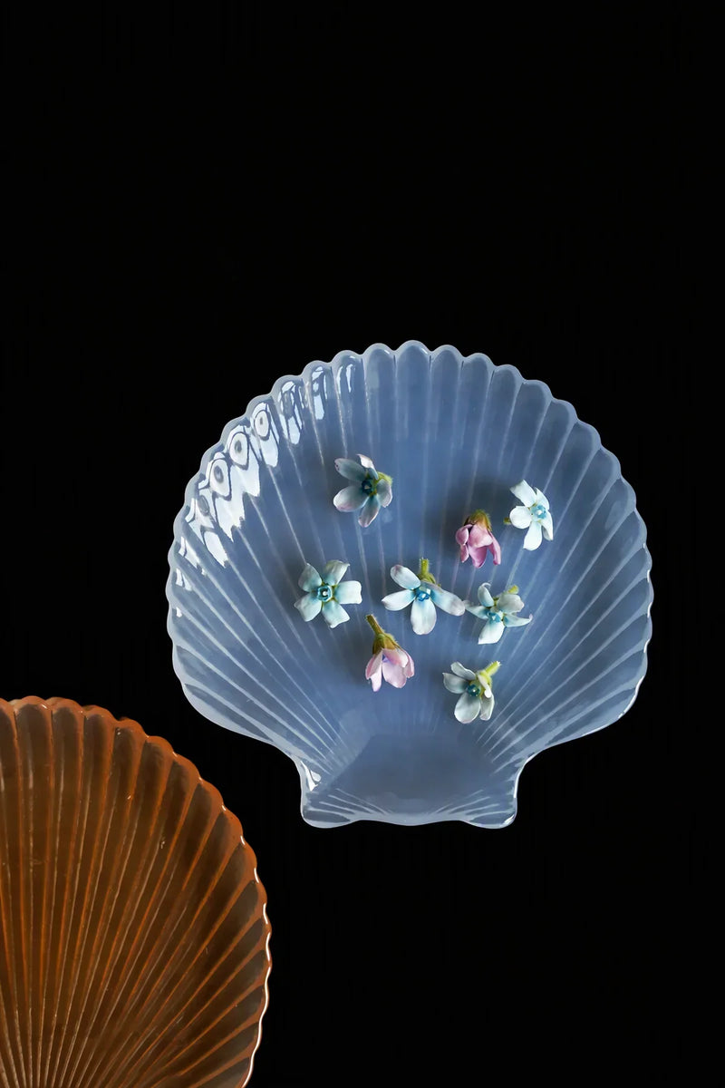 Tide Pool Opalescent White Glass Serving Dish