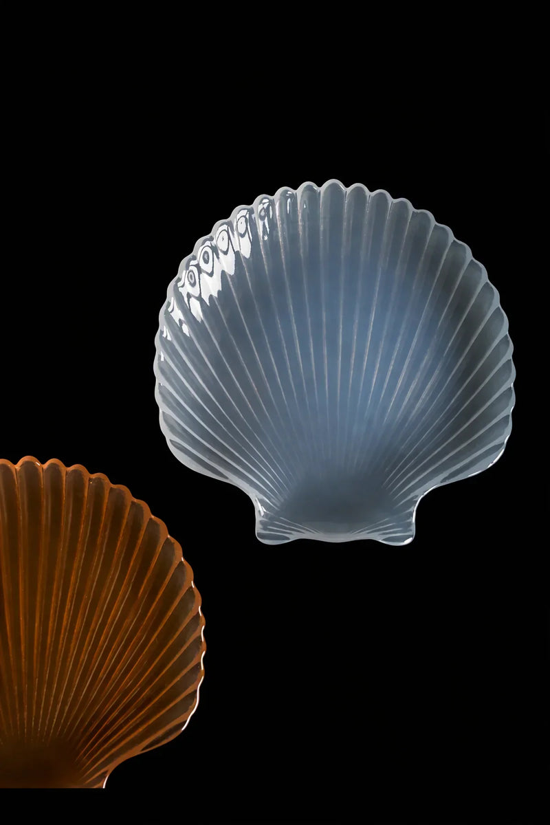 Tide Pool Opalescent White Glass Serving Dish