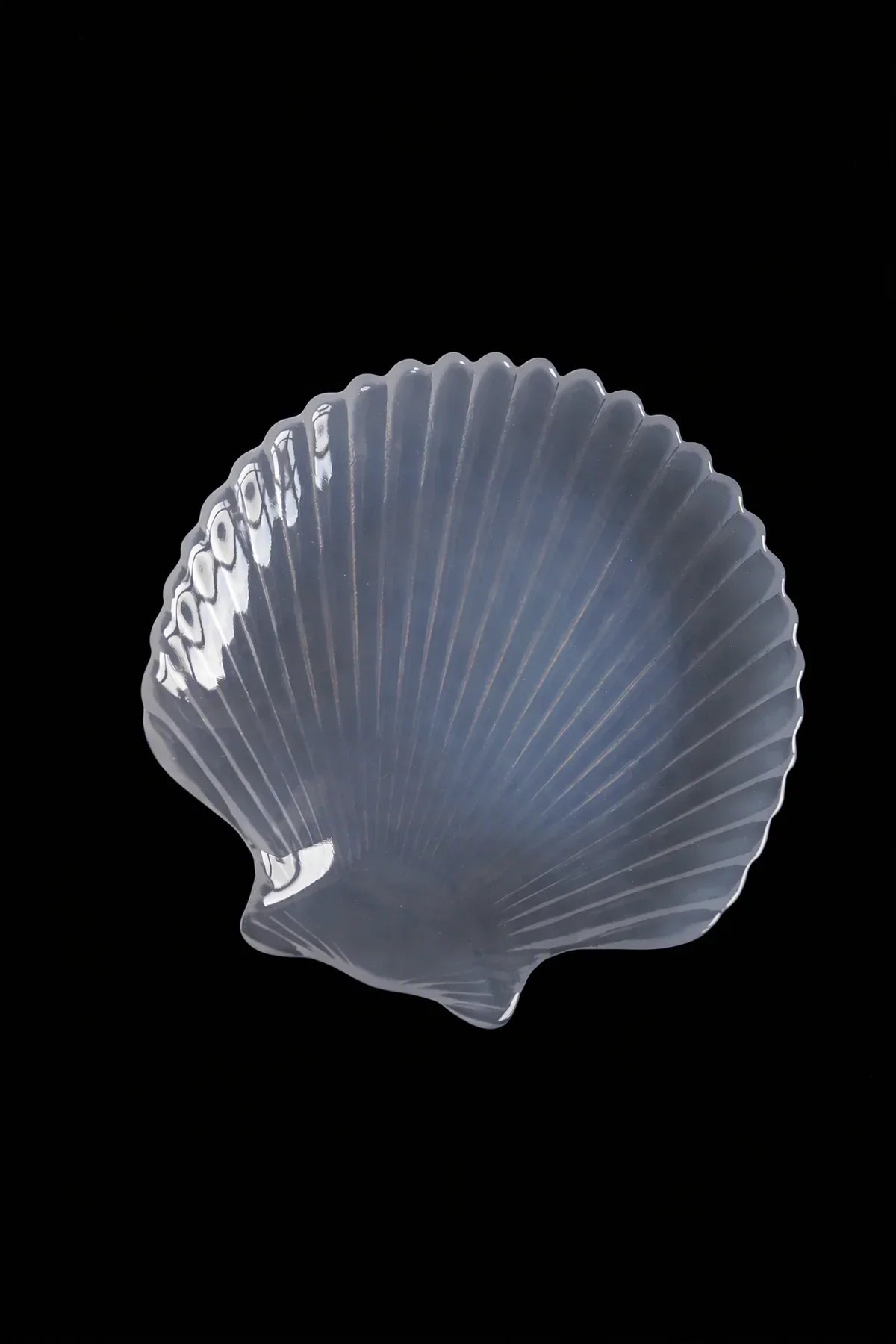 Tide Pool Opalescent White Glass Serving Dish