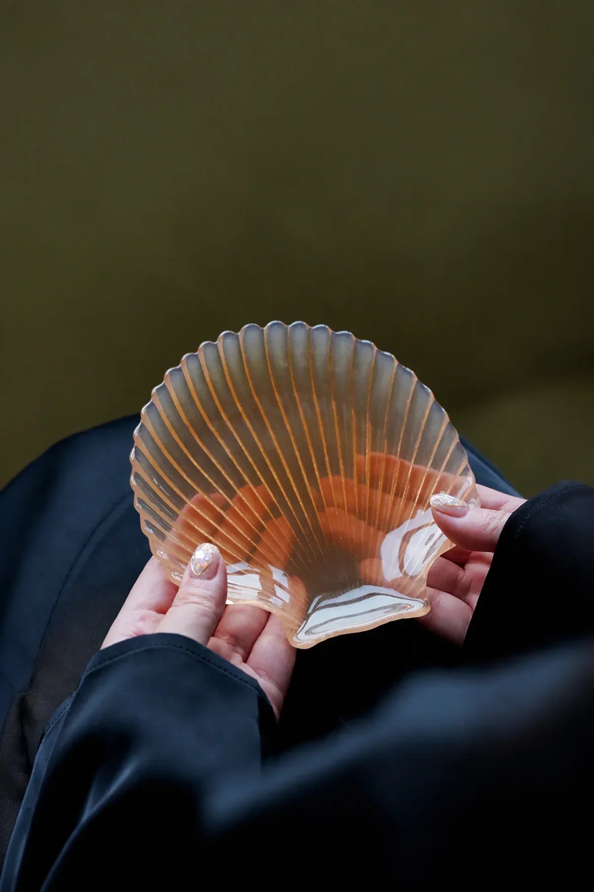 Tide Pool Opalescent White Glass Serving Dish