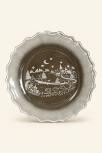 Moonlit Carol Clear Frosted Glass Dessert Set