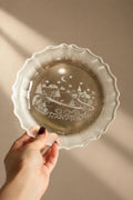 Moonlit Carol Clear Frosted Glass Dessert Set