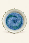 Moon Pond Blue-Green Ceramic Dessert Plate